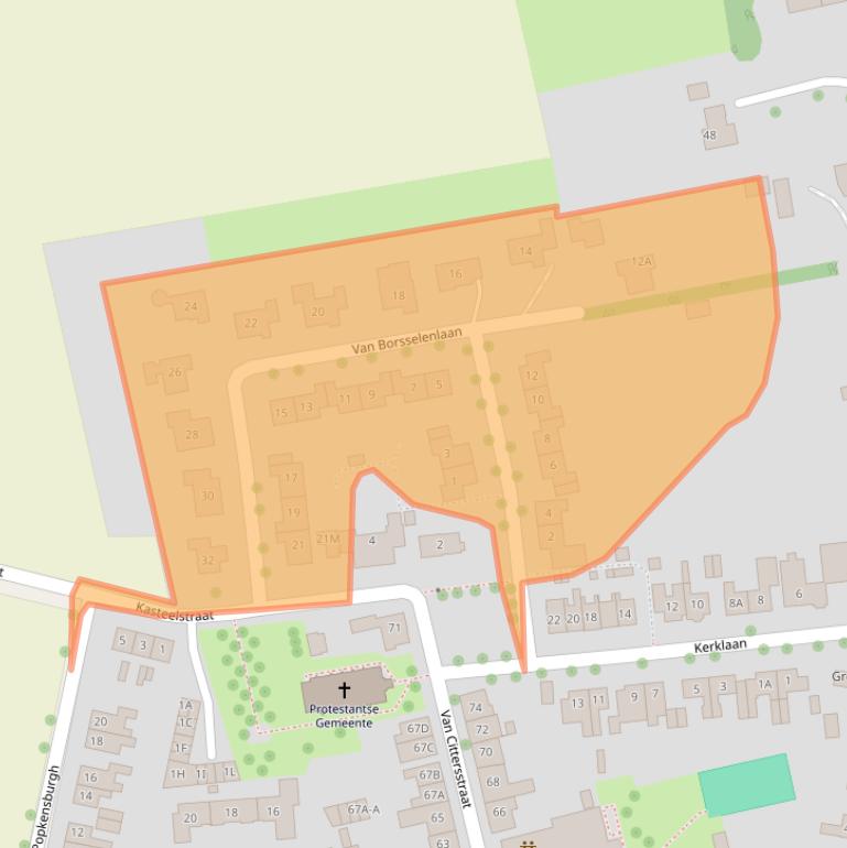 Kaart van postcodegebied 4333LB.