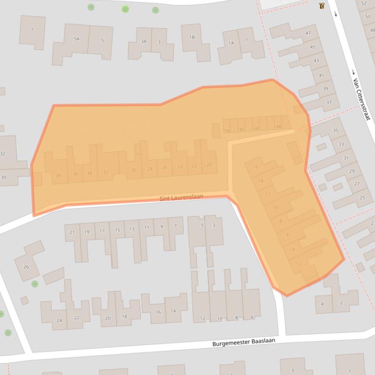 Kaart van postcodegebied 4333LH.