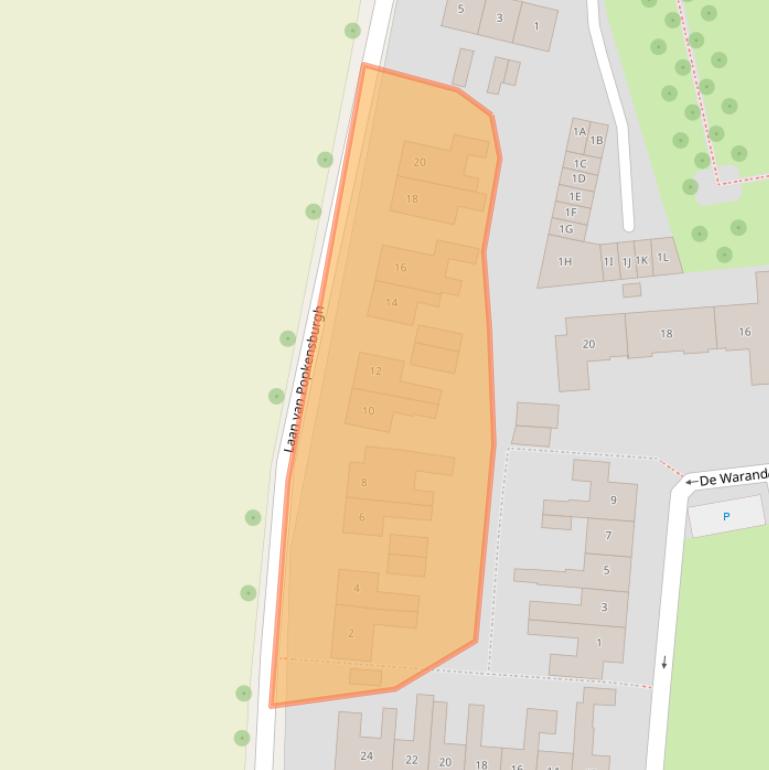 Kaart van postcodegebied 4333LM.