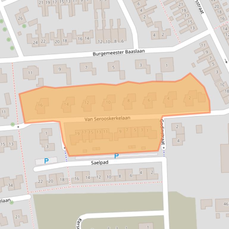 Kaart van postcodegebied 4333LS.