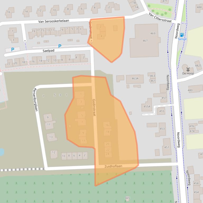 Kaart van postcodegebied 4333LT.