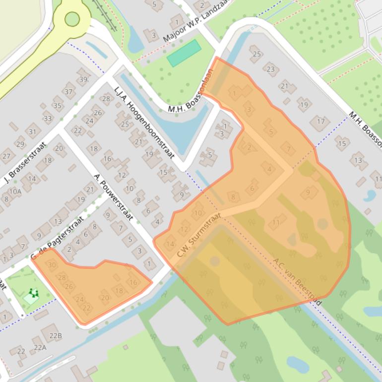 Kaart van postcodegebied 4333ME.