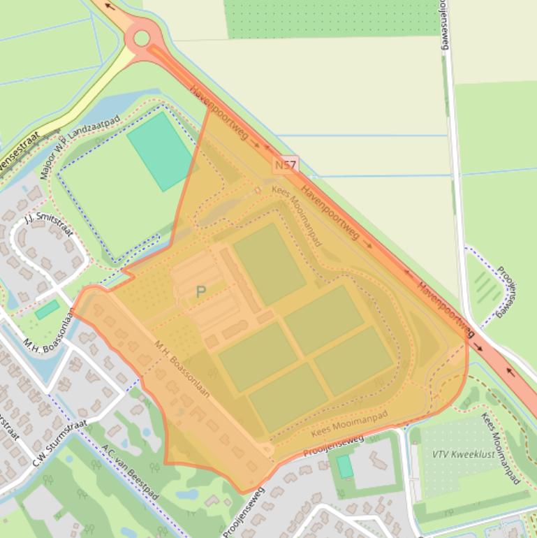Kaart van postcodegebied 4333MH.