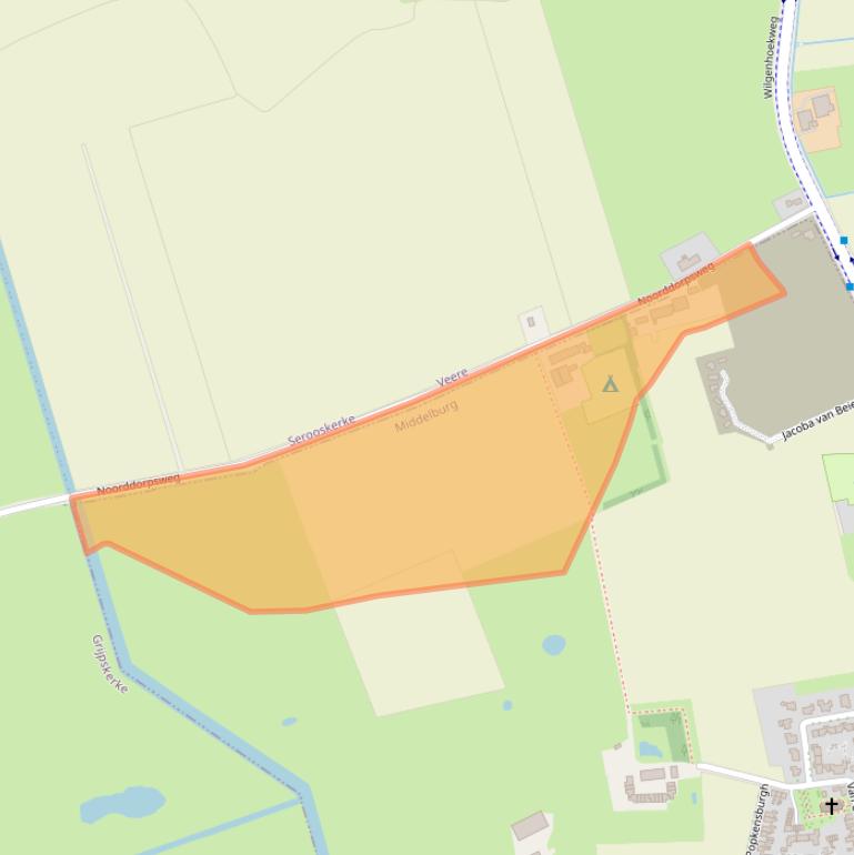 Kaart van postcodegebied 4333RH.