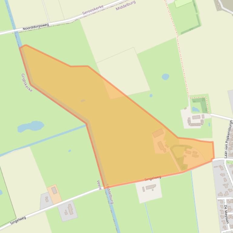 Kaart van postcodegebied 4333RJ.