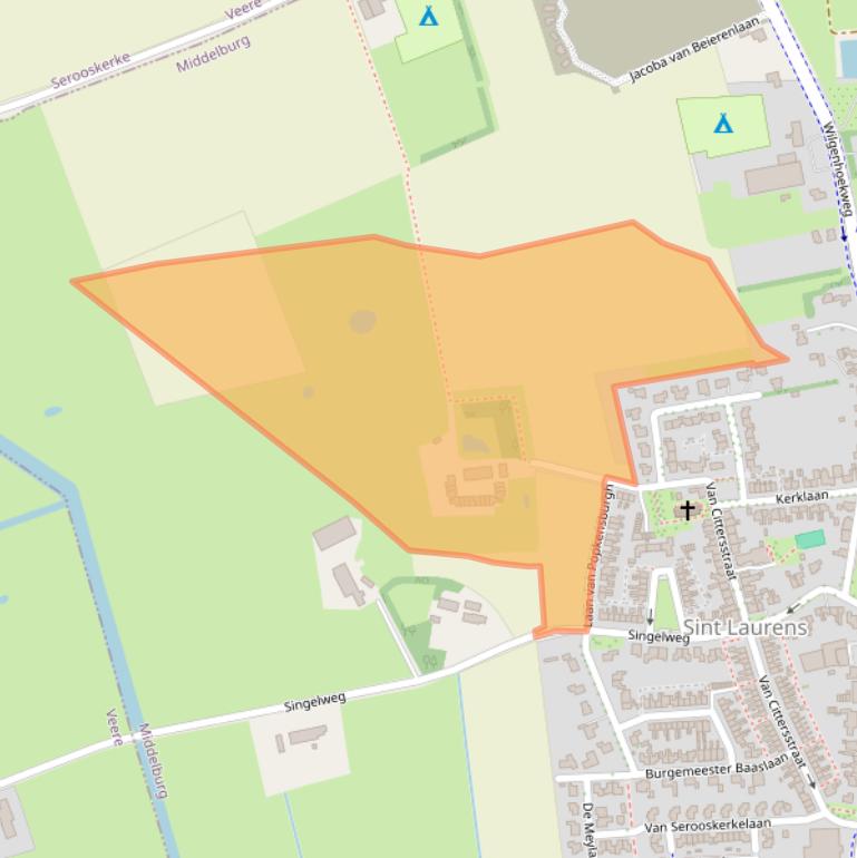 Kaart van postcodegebied 4333RK.