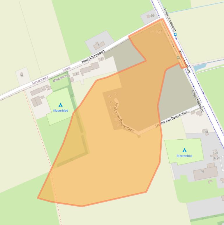 Kaart van postcodegebied 4333RL.