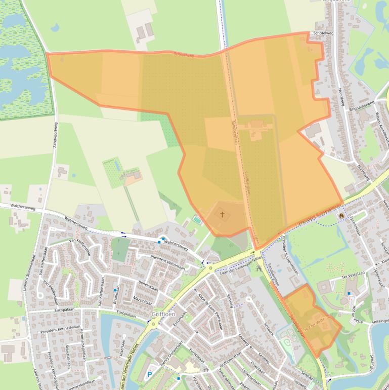 Kaart van postcodegebied 4333SB.