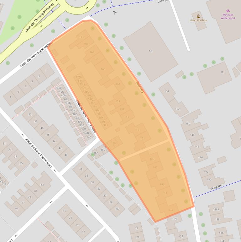 Kaart van postcodegebied 4334AH.