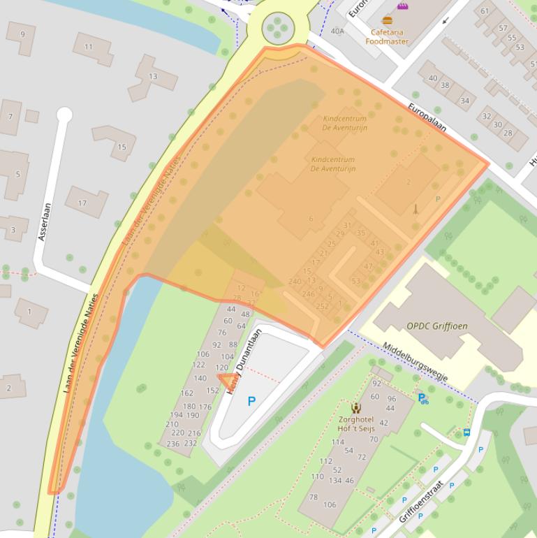 Kaart van postcodegebied 4334BA.