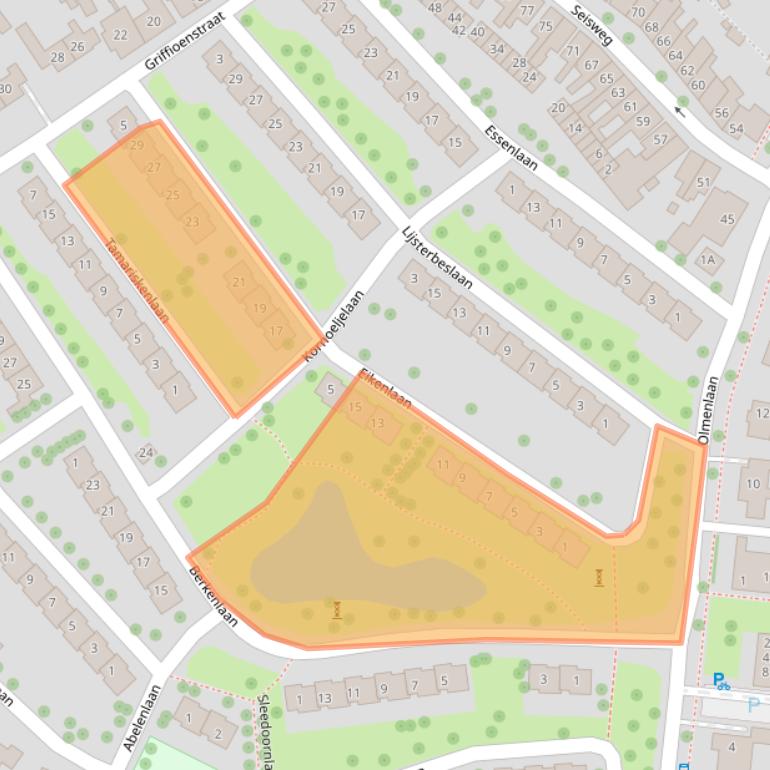 Kaart van postcodegebied 4334BN.