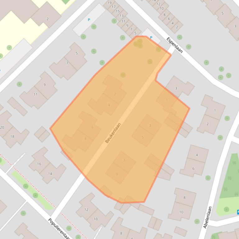 Kaart van postcodegebied 4334BZ.