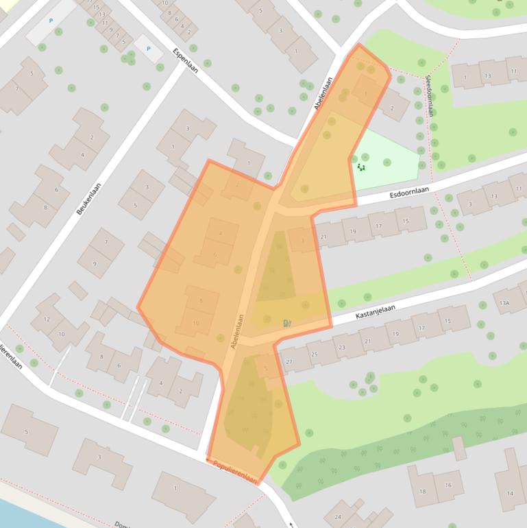 Kaart van postcodegebied 4334CA.