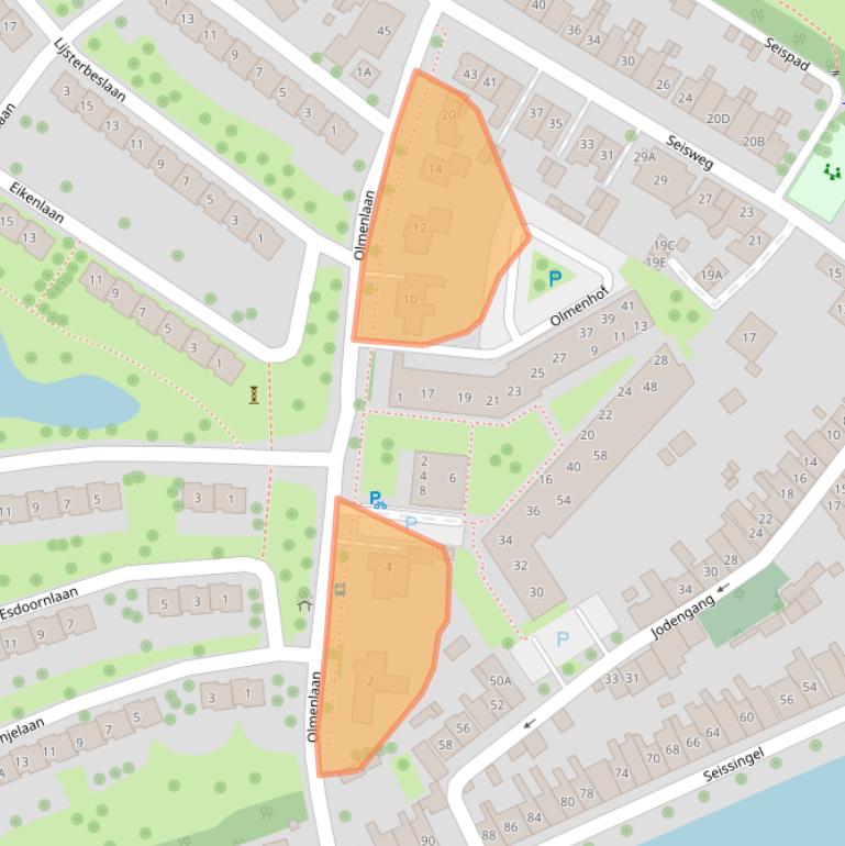 Kaart van postcodegebied 4334CK.