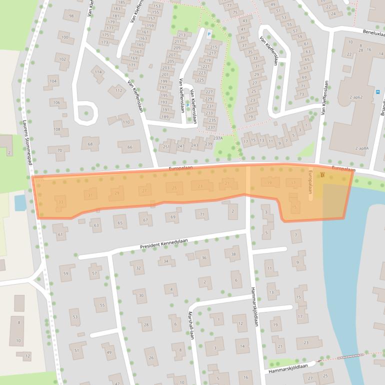 Kaart van postcodegebied 4334EA.