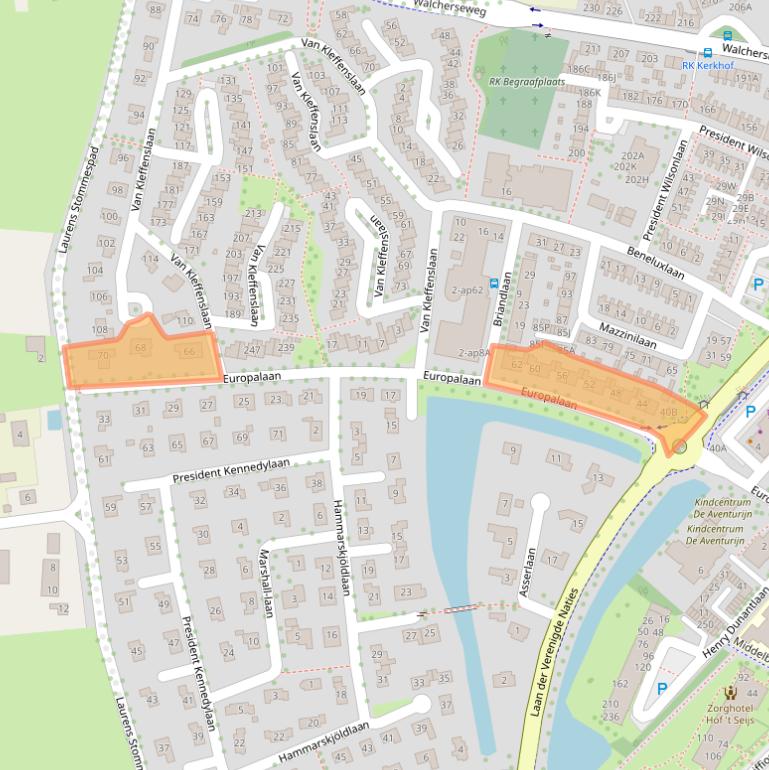 Kaart van postcodegebied 4334ED.