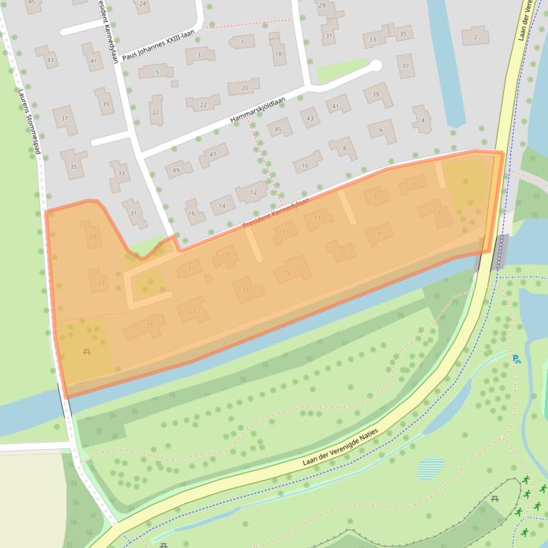 Kaart van postcodegebied 4334EE.