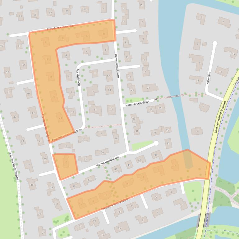 Kaart van postcodegebied 4334EJ.