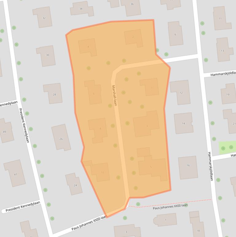 Kaart van postcodegebied 4334EL.