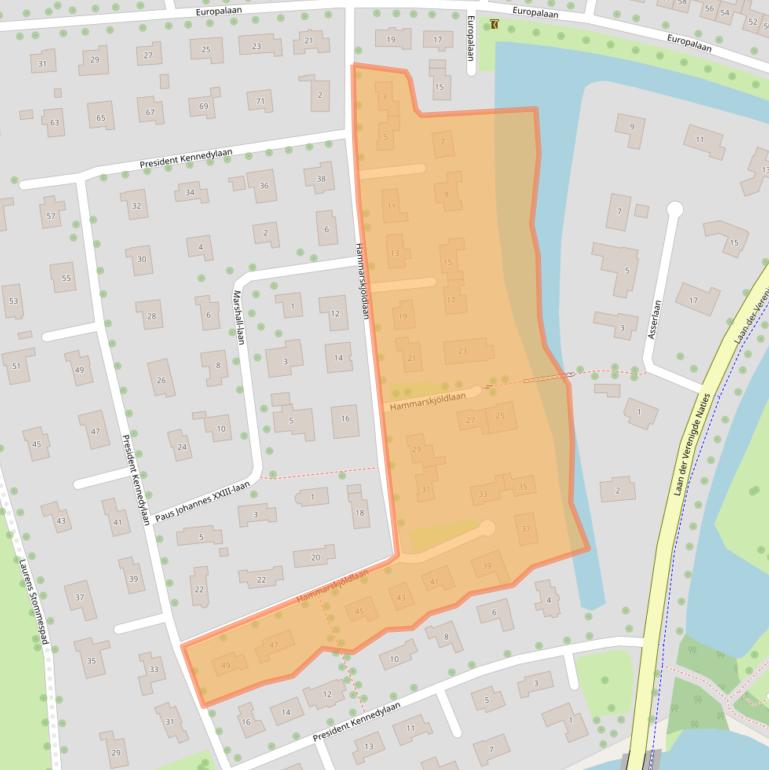 Kaart van postcodegebied 4334EM.