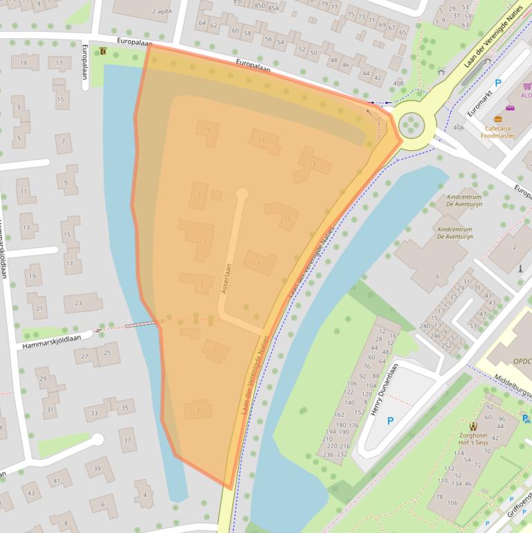 Kaart van postcodegebied 4334EP.