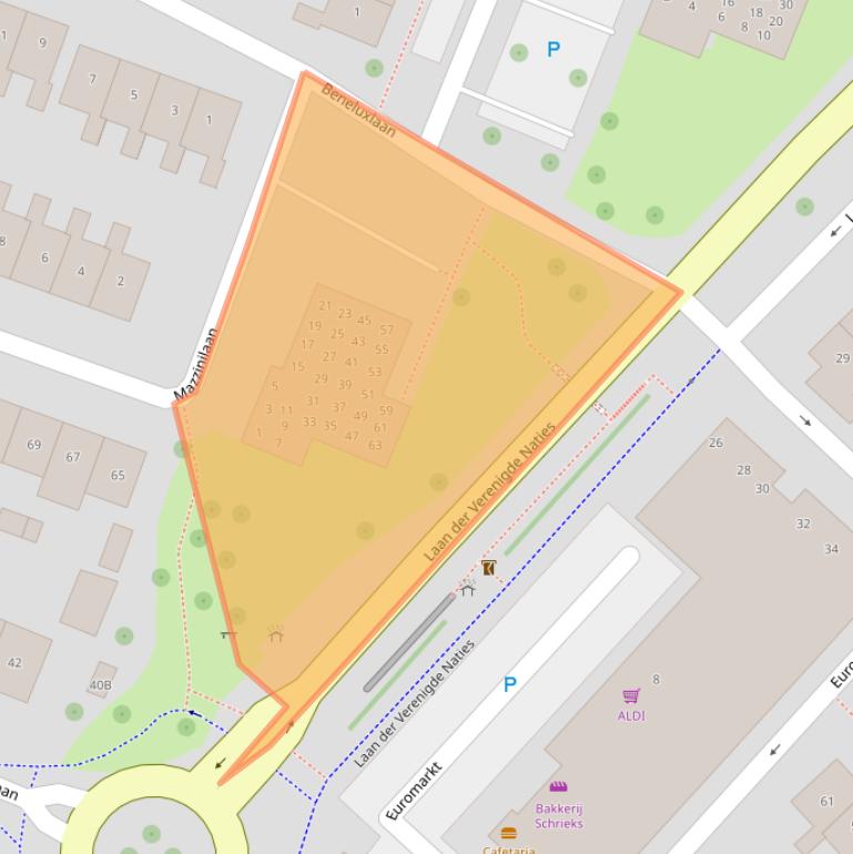 Kaart van postcodegebied 4334GK.