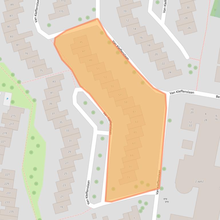 Kaart van postcodegebied 4334HB.