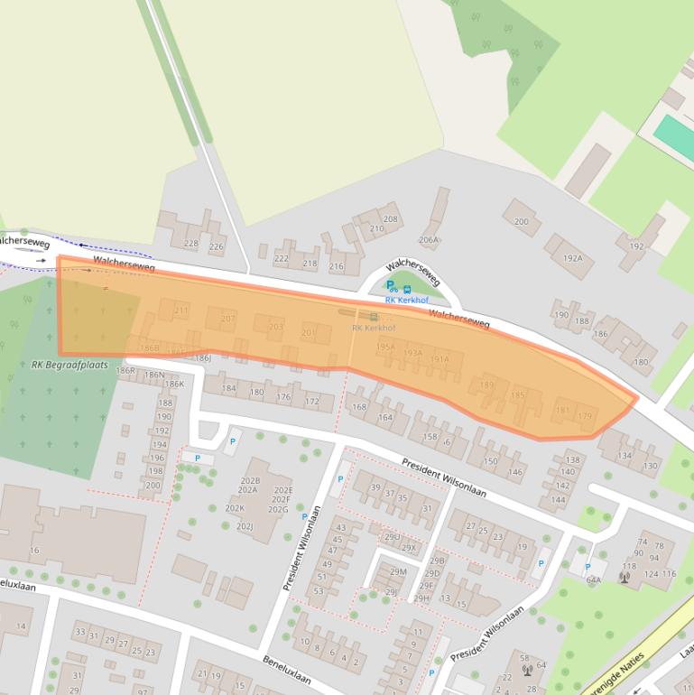 Kaart van postcodegebied 4334NA.