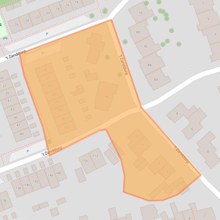 Kaart van postcodegebied 4335AD.