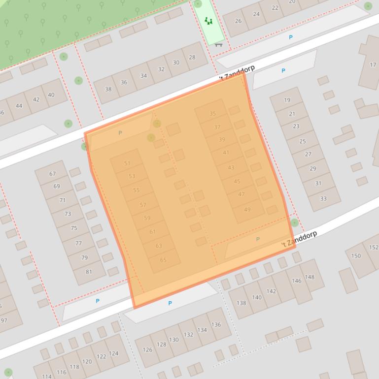 Kaart van postcodegebied 4335AE.