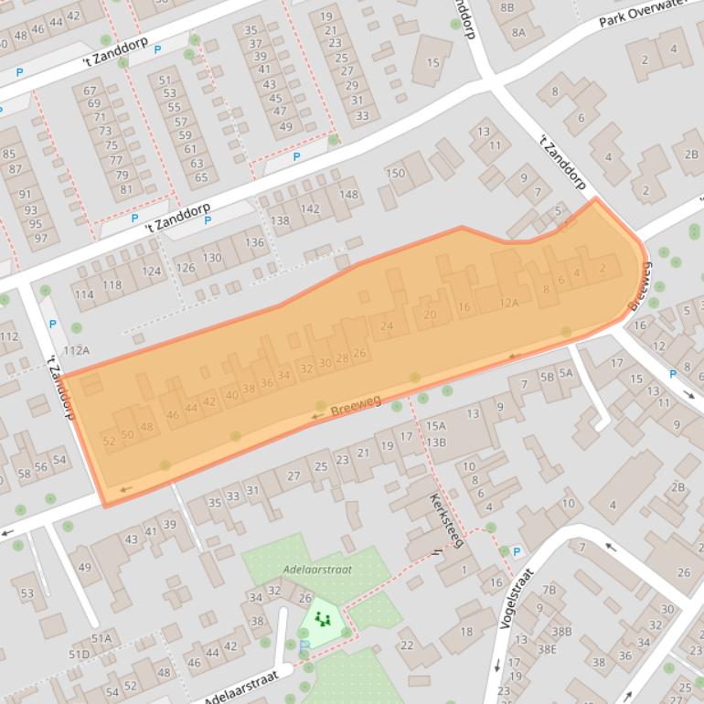 Kaart van postcodegebied 4335AR.