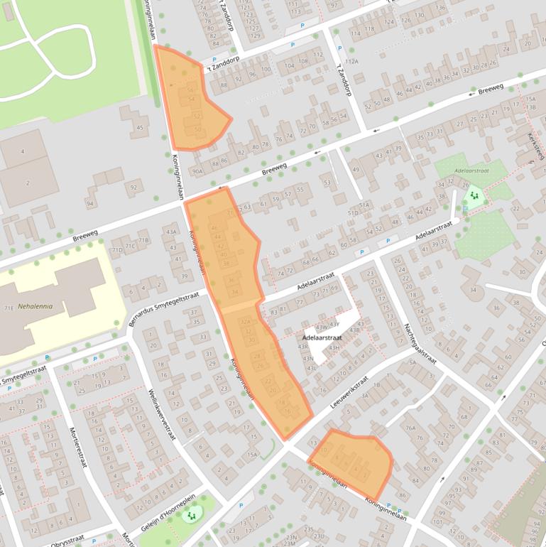 Kaart van postcodegebied 4335BC.