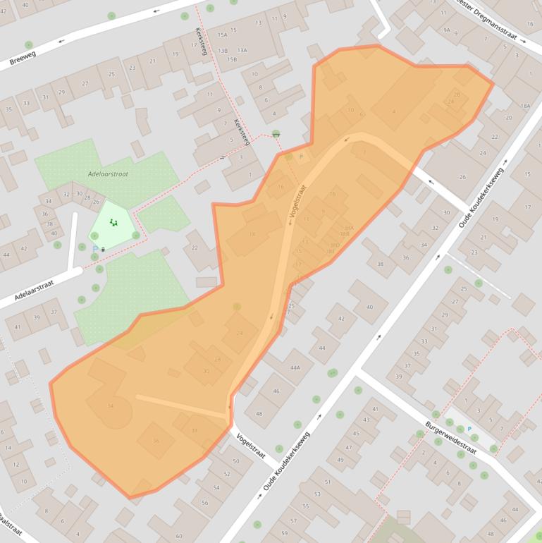 Kaart van postcodegebied 4335BE.