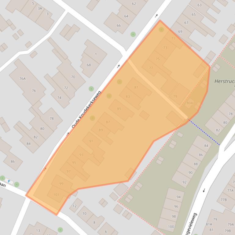 Kaart van postcodegebied 4335CC.