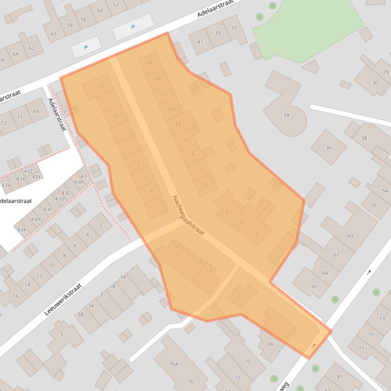 Kaart van postcodegebied 4335CG.