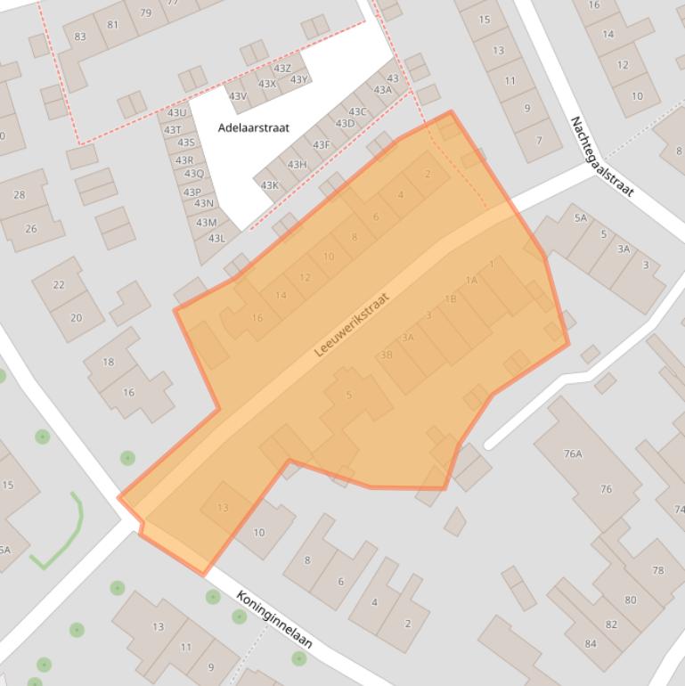 Kaart van postcodegebied 4335CH.