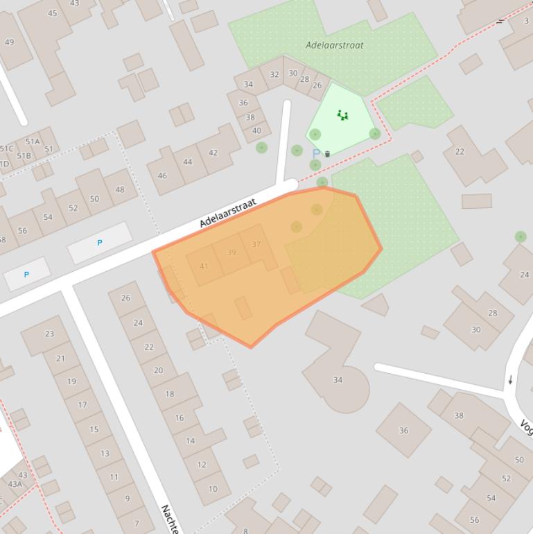 Kaart van postcodegebied 4335CJ.