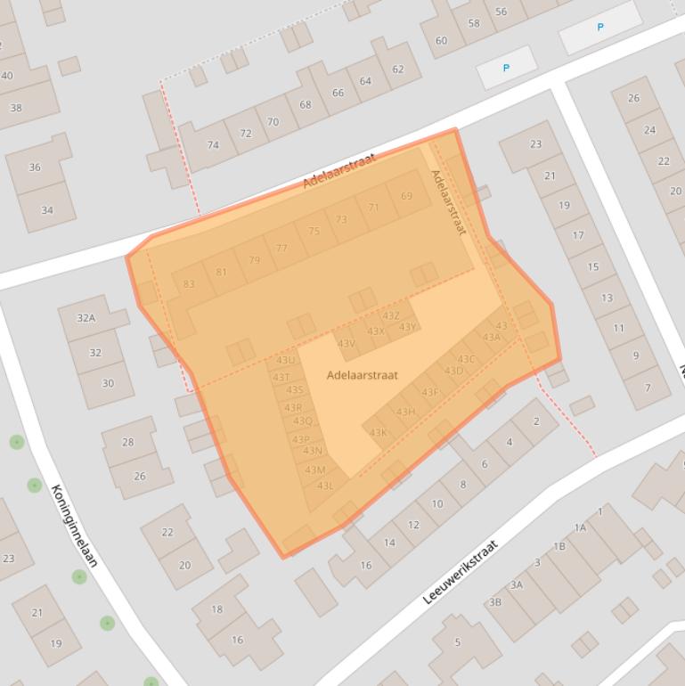 Kaart van postcodegebied 4335CK.