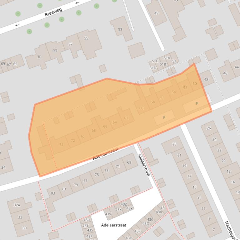 Kaart van postcodegebied 4335CM.