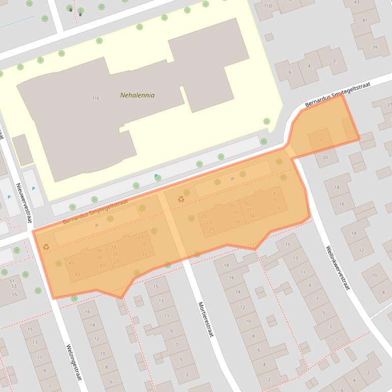 Kaart van postcodegebied 4335CP.