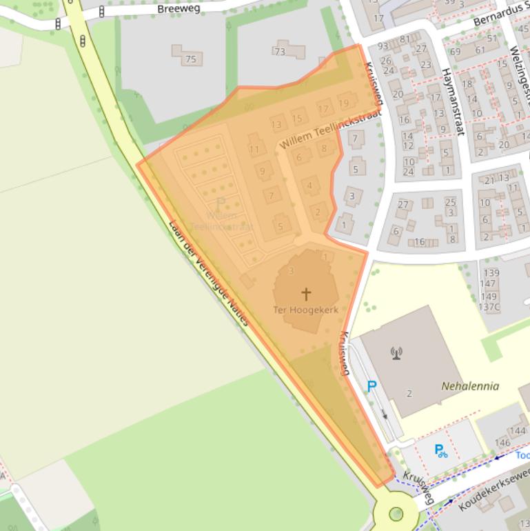 Kaart van postcodegebied 4335CS.