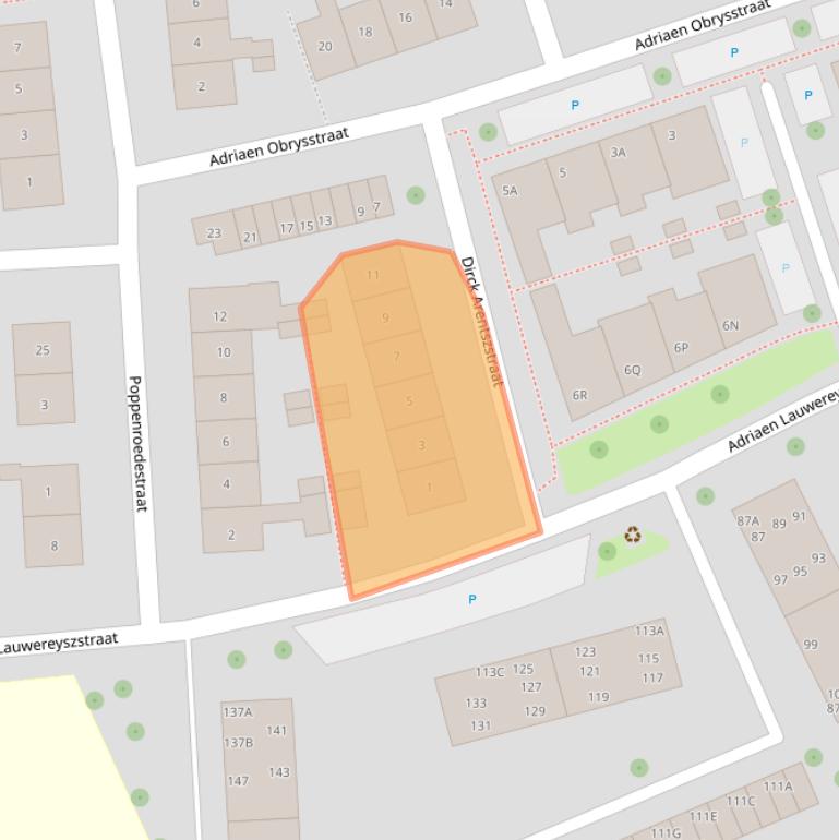 Kaart van postcodegebied 4335EC.