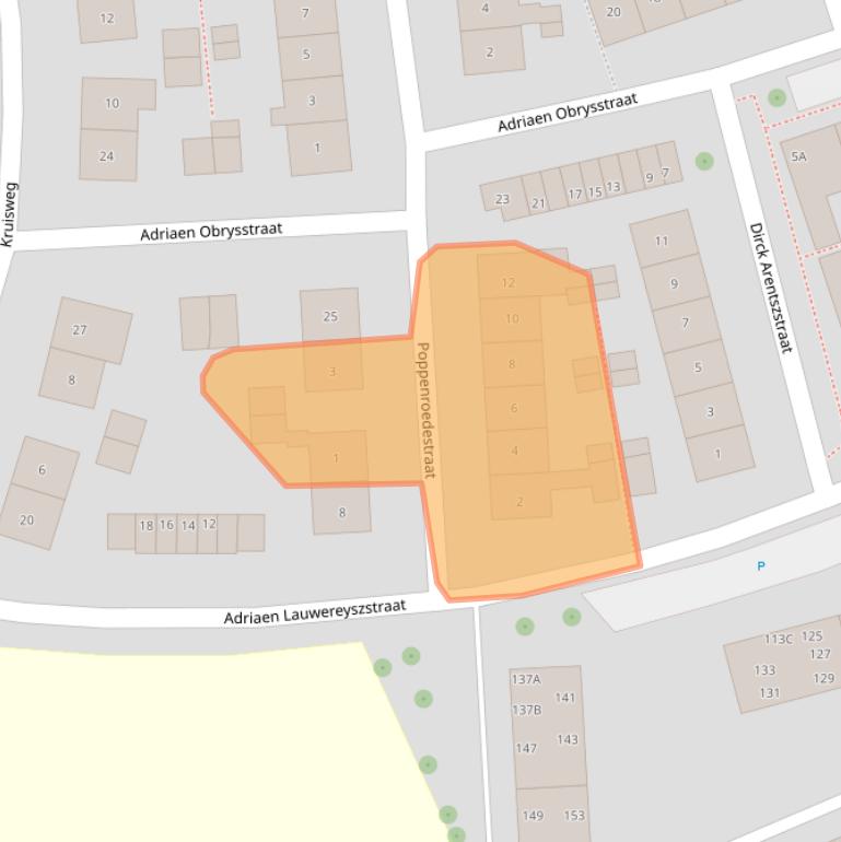 Kaart van postcodegebied 4335ED.