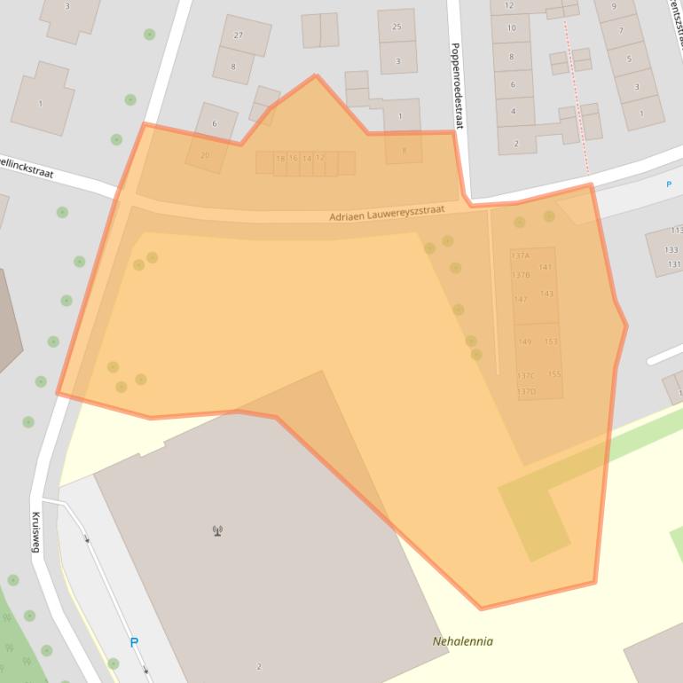 Kaart van postcodegebied 4335EK.