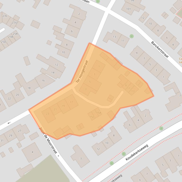 Kaart van postcodegebied 4335EL.