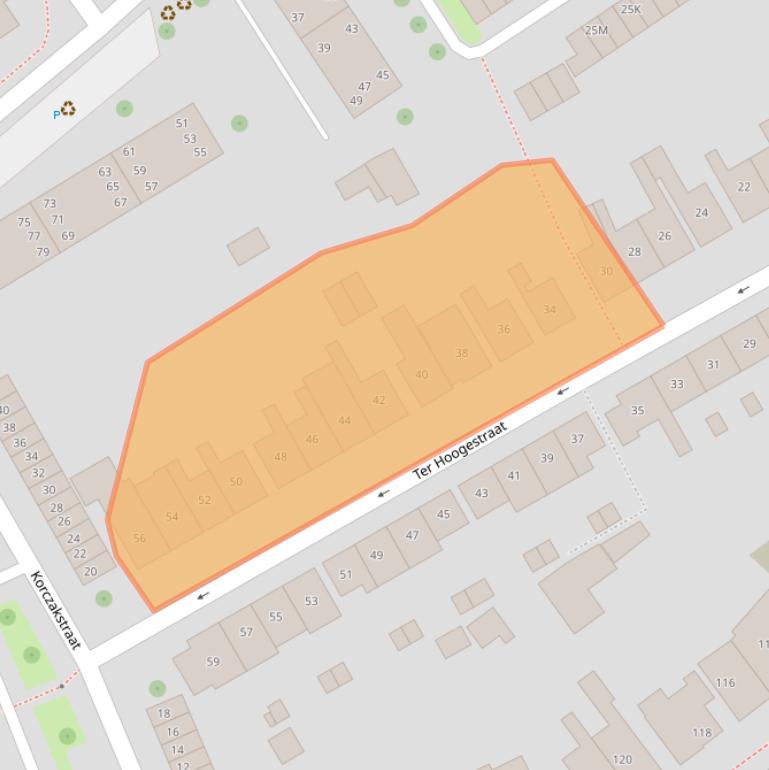 Kaart van postcodegebied 4335EP.