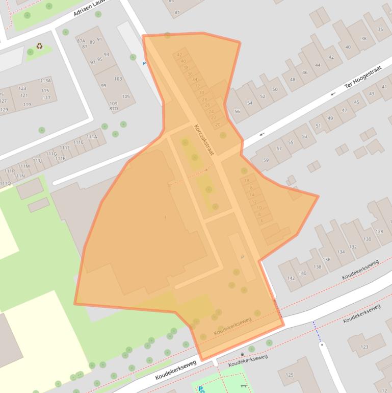 Kaart van postcodegebied 4335ER.