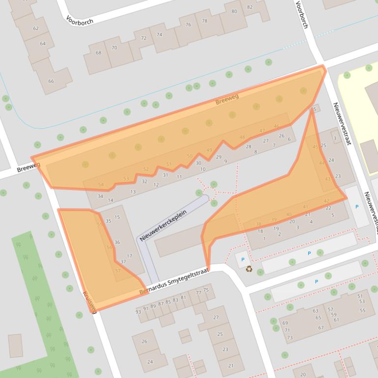 Kaart van postcodegebied 4335EV.