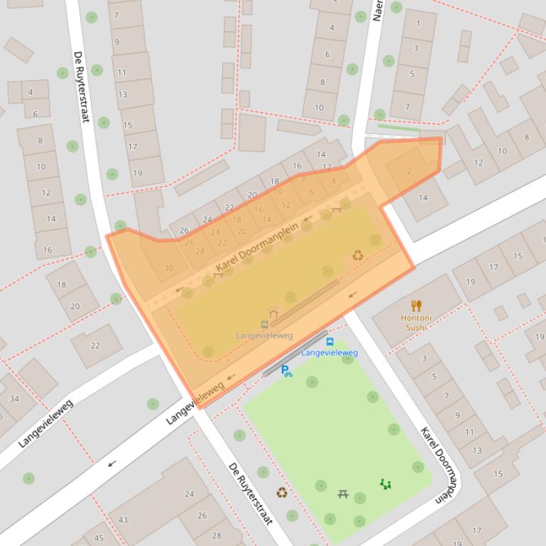 Kaart van postcodegebied 4335GD.