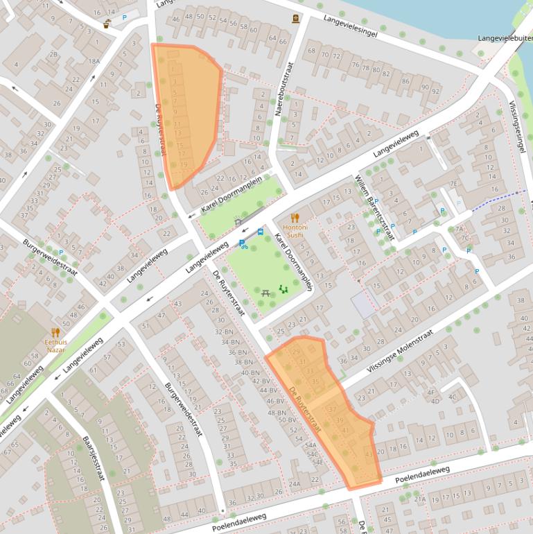 Kaart van postcodegebied 4335GH.